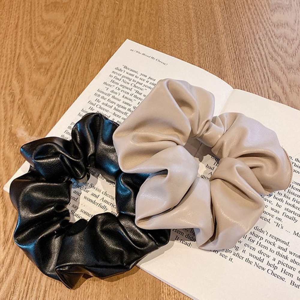 Leather Scrunchies